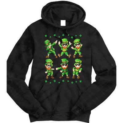 Dancing Leprechauns St Patrick's Day Dabbing Tie Dye Hoodie