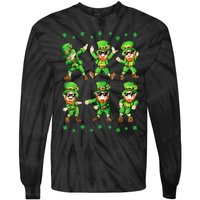 Dancing Leprechauns St Patrick's Day Dabbing Tie-Dye Long Sleeve Shirt