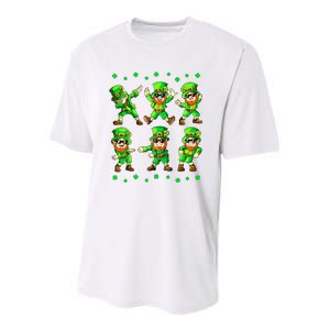 Dancing Leprechauns St Patricks Day Boy Girl Dabbing Youth Performance Sprint T-Shirt