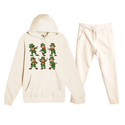 Dancing Leprechauns St Patricks Day Funny Boy Girl Premium Hooded Sweatsuit Set