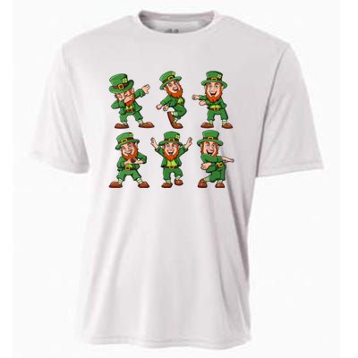 Dancing Leprechauns St Patricks Day Funny Boy Girl Cooling Performance Crew T-Shirt