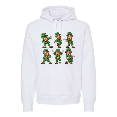 Dancing Leprechauns St Patricks Day Funny Boy Girl Premium Hoodie