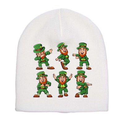 Dancing Leprechauns St Patricks Day Funny Boy Girl Short Acrylic Beanie