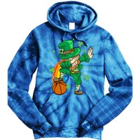 Dabbing Leprechaun St Patricks Day Basketball Cool Gift Tie Dye Hoodie