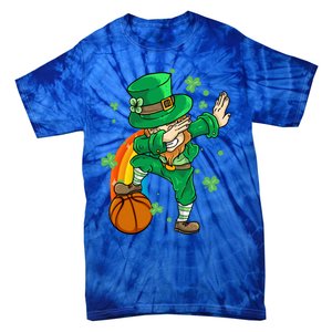 Dabbing Leprechaun St Patricks Day Basketball Cool Gift Tie-Dye T-Shirt