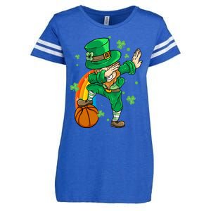 Dabbing Leprechaun St Patricks Day Basketball Cool Gift Enza Ladies Jersey Football T-Shirt