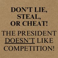 Don’T Lie Steal Or Cheat The President Doesn’T Like Competit Cotton Canvas Backpack