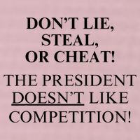 Don’T Lie Steal Or Cheat The President Doesn’T Like Competit 25L Jumbo Tote