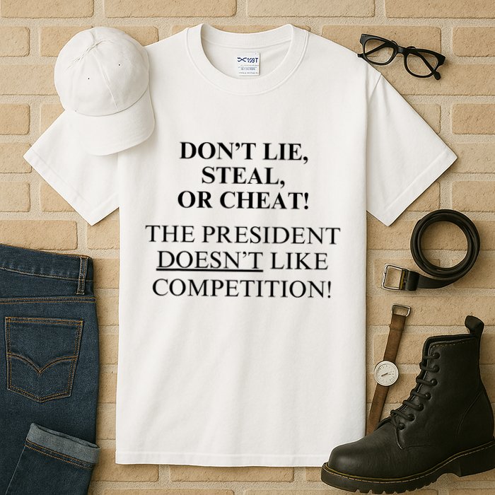 Don’T Lie Steal Or Cheat The President Doesn’T Like Competit Tall T-Shirt