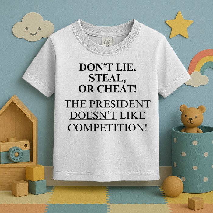 Don’T Lie Steal Or Cheat The President Doesn’T Like Competit Toddler T-Shirt