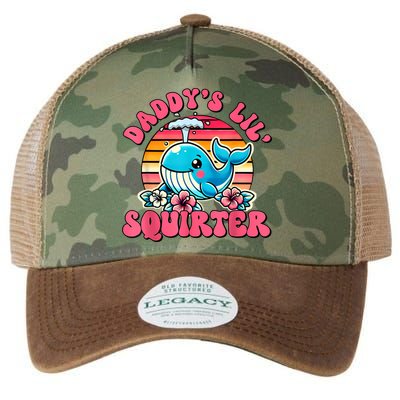 DaddyS Lil Squirter Funny Inappropriate Embarrassing Women Legacy Tie Dye Trucker Hat