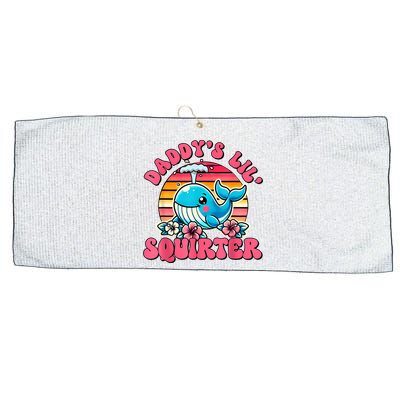 DaddyS Lil Squirter Funny Inappropriate Embarrassing Women Large Microfiber Waffle Golf Towel