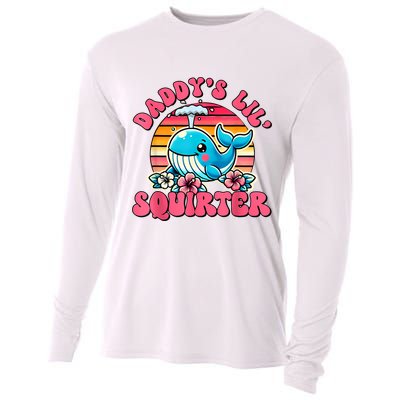 DaddyS Lil Squirter Funny Inappropriate Embarrassing Women Cooling Performance Long Sleeve Crew