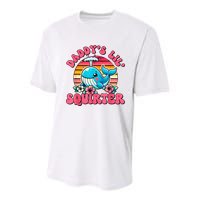 DaddyS Lil Squirter Funny Inappropriate Embarrassing Women Youth Performance Sprint T-Shirt