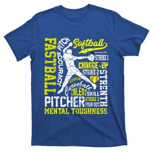 Distressed Look Softball Pitcher Best Traits For Teen Gift T-Shirt