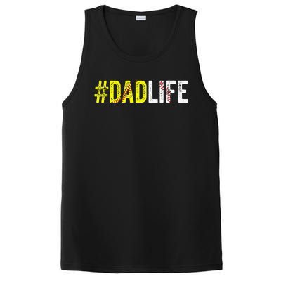 Dad Life Softball Daddy Baseball Sports Lover Fathers Day PosiCharge Competitor Tank