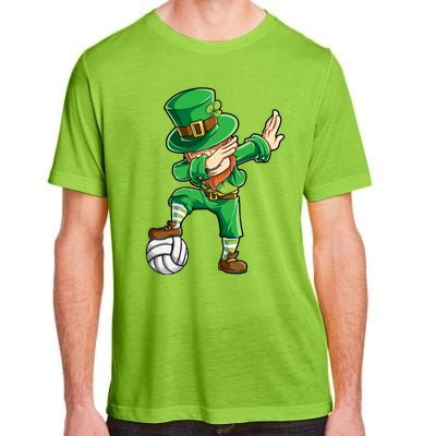 Dabbing Leprechaun St Patricks Day Volleyball Dab Gift Adult ChromaSoft Performance T-Shirt