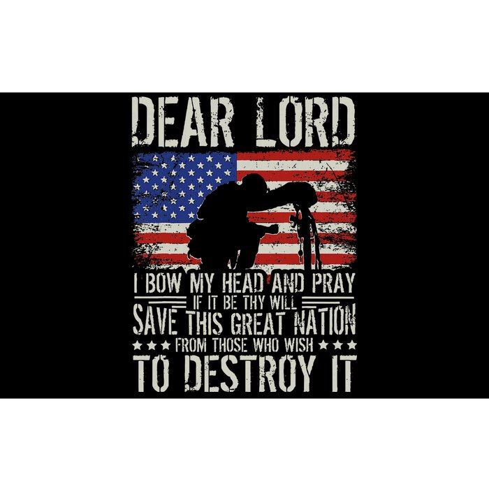 Dear Lord Save This Great Nation Jesus & Trump Maga Gift Bumper Sticker