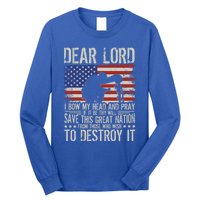 Dear Lord Save This Great Nation Jesus And Trump Maga Gift Long Sleeve Shirt