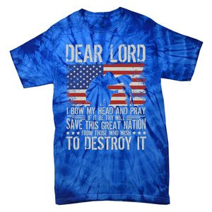 Dear Lord Save This Great Nation Jesus And Trump Maga Gift Tie-Dye T-Shirt