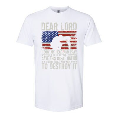 Dear Lord Save This Great Nation Jesus And Trump Maga Gift Softstyle CVC T-Shirt