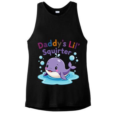 DaddyS Lil Squirter Inappropriate Funny Embarrassing Women Ladies PosiCharge Tri-Blend Wicking Tank