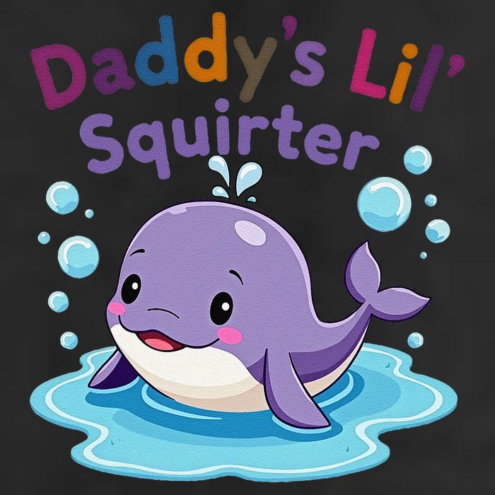 DaddyS Lil Squirter Inappropriate Funny Embarrassing Women 7 Panel Mesh Trucker Snapback Hat