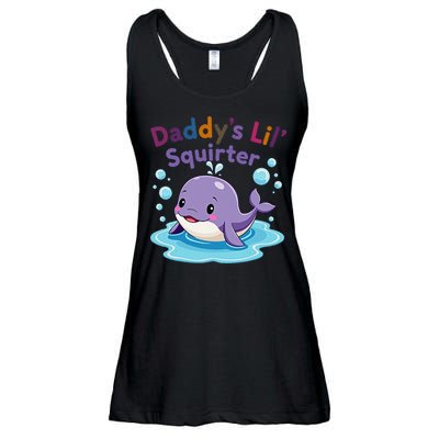 DaddyS Lil Squirter Inappropriate Funny Embarrassing Women Ladies Essential Flowy Tank