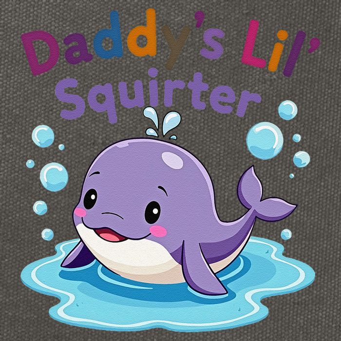DaddyS Lil Squirter Inappropriate Funny Embarrassing Women Cotton Canvas Backpack