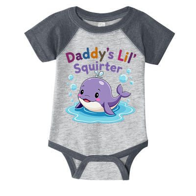 DaddyS Lil Squirter Inappropriate Funny Embarrassing Women Infant Baby Jersey Bodysuit
