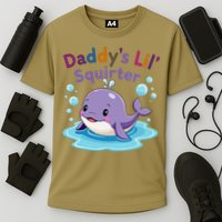 DaddyS Lil Squirter Inappropriate Funny Embarrassing Women Cooling Performance Crew T-Shirt