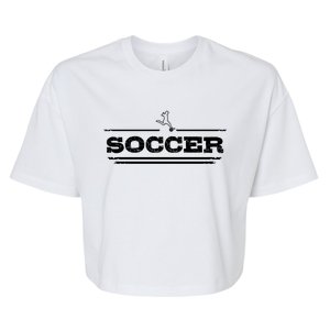 Distressed Look Soccer Gift For Soccer Players Gift Bella+Canvas Jersey Crop Tee