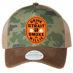 Drink Like Str.Ait Smoke Like Willie Legacy Tie Dye Trucker Hat