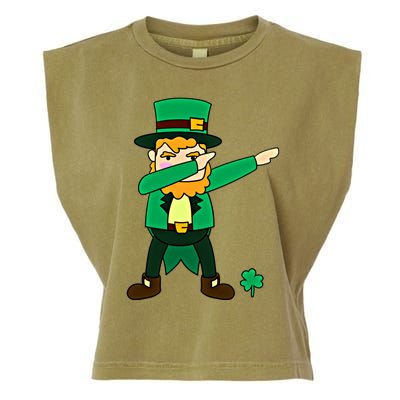 Dabbing Leprechaun St Patricks Day Dab Dance Gift Garment-Dyed Women's Muscle Tee