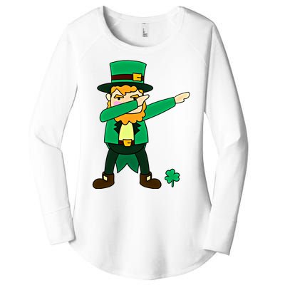 Dabbing Leprechaun St Patricks Day Dab Dance Gift Women's Perfect Tri Tunic Long Sleeve Shirt