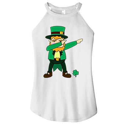 Dabbing Leprechaun St Patricks Day Dab Dance Gift Women's Perfect Tri Rocker Tank