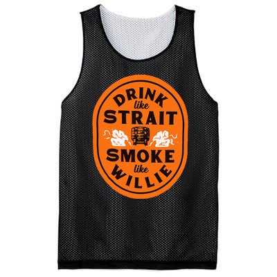 Drink Like S.T.R.A.I.T. Smoke Like Willie Mesh Reversible Basketball Jersey Tank