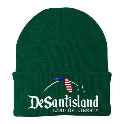 DeSantisLand Land State of Liberty Florida Map Patriotic Knit Cap Winter Beanie