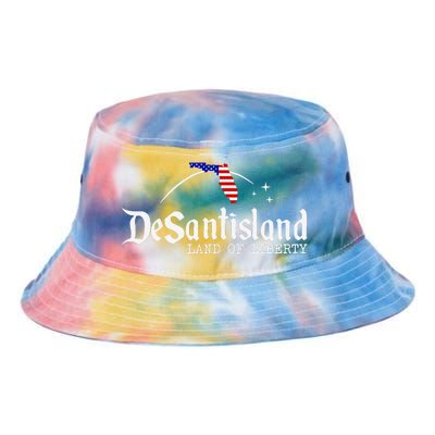 DeSantisLand Land State of Liberty Florida Map Patriotic Tie Dye Newport Bucket Hat