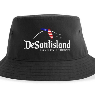 DeSantisLand Land State of Liberty Florida Map Patriotic Sustainable Bucket Hat