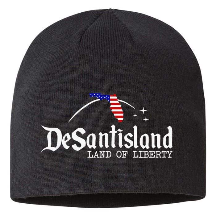 DeSantisLand Land State of Liberty Florida Map Patriotic Sustainable Beanie