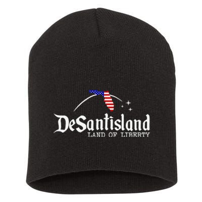 DeSantisLand Land State of Liberty Florida Map Patriotic Short Acrylic Beanie