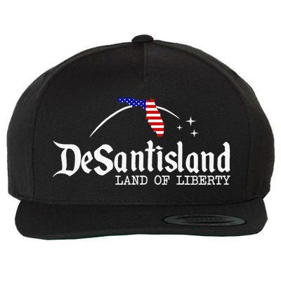 DeSantisLand Land State of Liberty Florida Map Patriotic Wool Snapback Cap