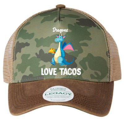 Dragons Love Tacos Funny Tacos Lover Gifts Legacy Tie Dye Trucker Hat