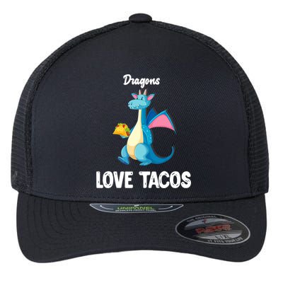 Dragons Love Tacos Funny Tacos Lover Gifts Flexfit Unipanel Trucker Cap