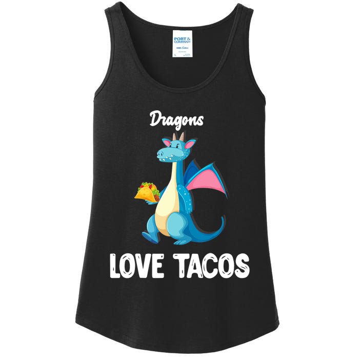 Dragons Love Tacos Funny Tacos Lover Gifts Ladies Essential Tank