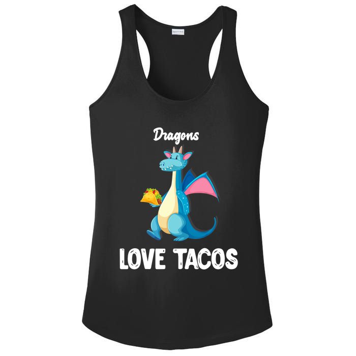 Dragons Love Tacos Funny Tacos Lover Gifts Ladies PosiCharge Competitor Racerback Tank