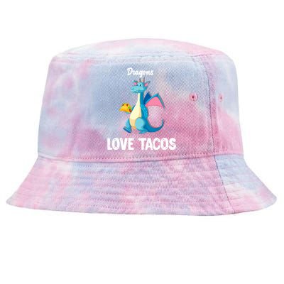 Dragons Love Tacos Funny Tacos Lover Gifts Tie-Dyed Bucket Hat