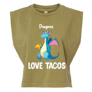 Dragons Love Tacos Funny Tacos Lover Gifts Garment-Dyed Women's Muscle Tee