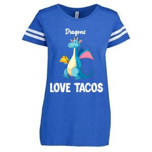 Dragons Love Tacos Funny Tacos Lover Gifts Enza Ladies Jersey Football T-Shirt